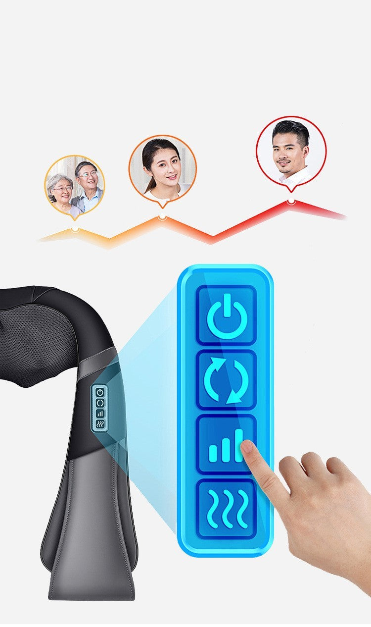 Châle de Massage Multifonction – Pétrissage 4D & Chauffage Apaisant pour Cou, Épaules et Dos - Electryx