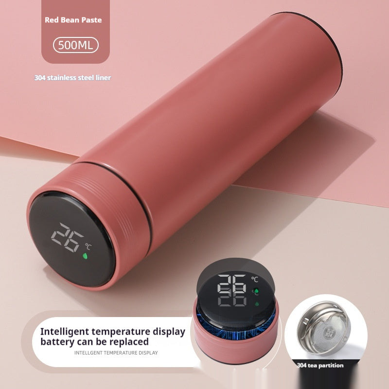 Smart Temperature Display High-grade Insulated Bottle Portable Large Capacity - Electryx