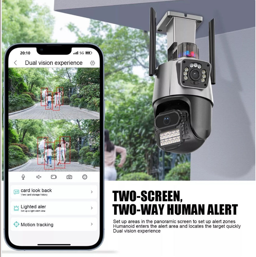 UK 8MP WIFI IP Camera Outdoor - 4K PTZ CCTV Smart Home Security IR Night Vision - Electryx