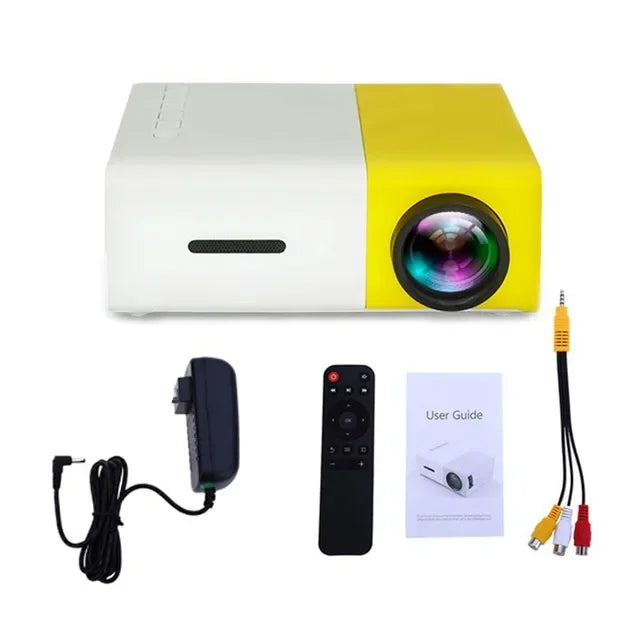 Proyector portátil YG300 para el hogar, conexión inalámbrica para teléfono móvil, compatible con USB, HDMI - Electryx