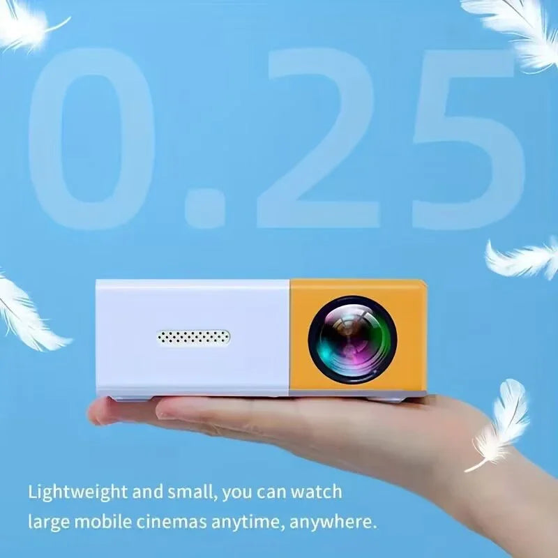 Proyector portátil YG300 para el hogar, conexión inalámbrica para teléfono móvil, compatible con USB, HDMI - Electryx