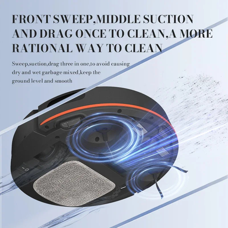 OB16 Pro 4000Pa Automatic Recharge Intelligent Sweeping Robot With Voice APP Control Fully Automatic Sweeping Suction Dragging - Electryx