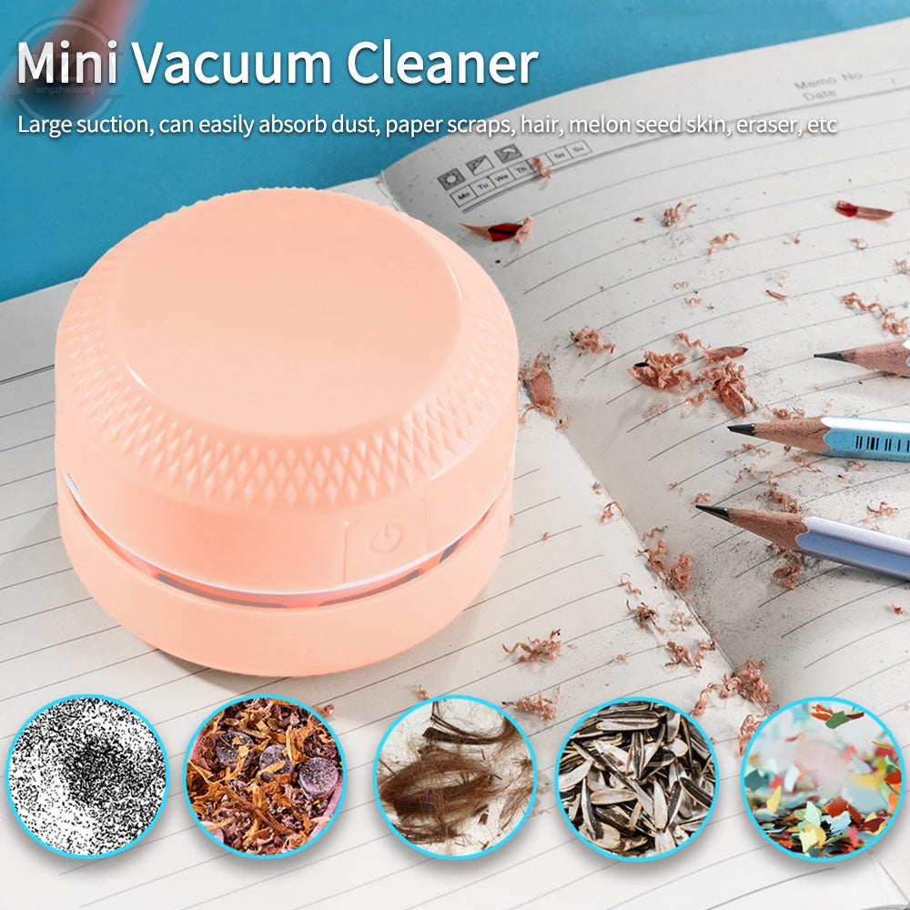 Desktop Cleaner Mini Portable Vacuum Cleaner Office Corner Desk Dust Collector Home Table Sweeper Desktop Coffee Powder Cleaner - Electryx