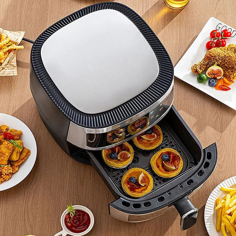 8L air fryer can be seen at home 110V-220V intelligent air fryer multi-function fried chicken leg fryer without oil smoke - Electryx