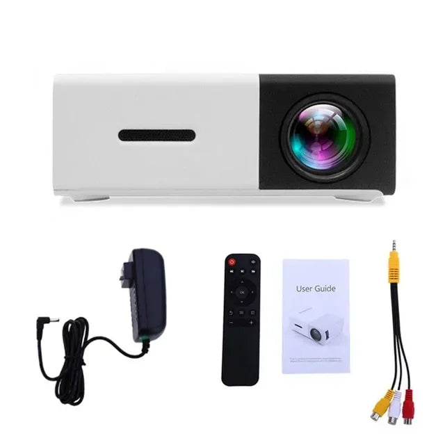 Proyector portátil YG300 para el hogar, conexión inalámbrica para teléfono móvil, compatible con USB, HDMI - Electryx