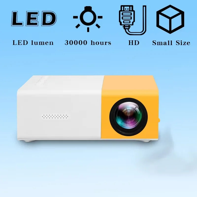 Proyector inteligente HD para cine en casa, miniproyector portátil para teléfono móvil, proyección para exteriores, YG300, 1080 - Electryx