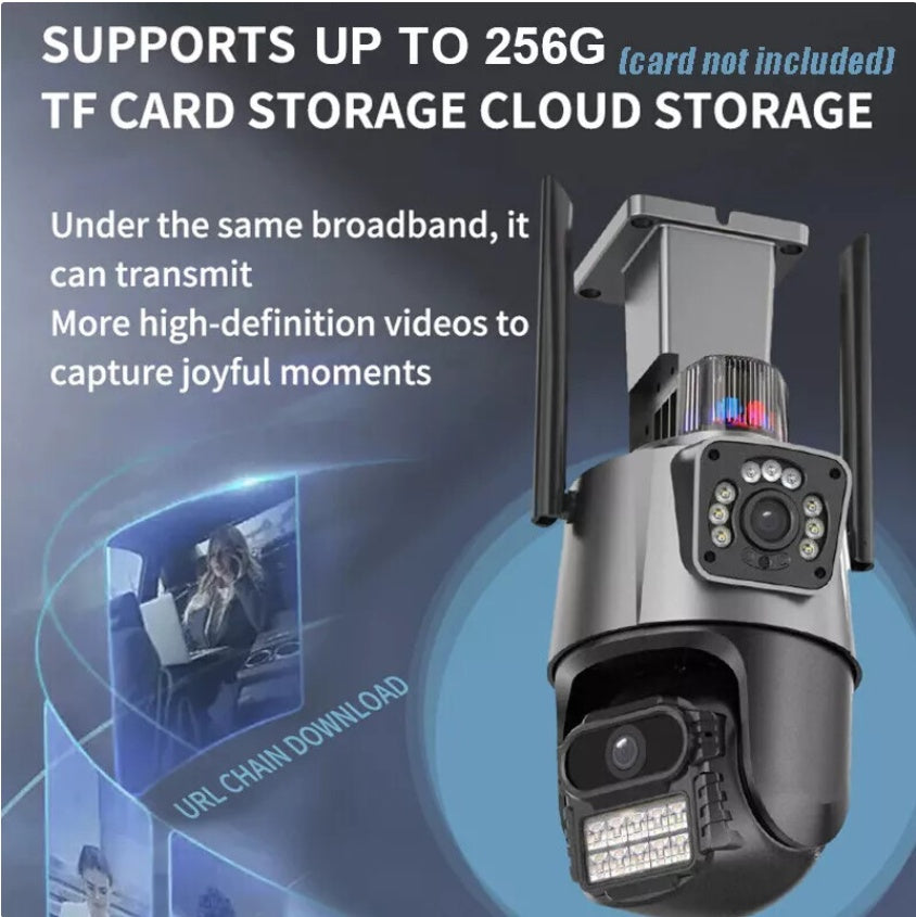 UK 8MP WIFI IP Camera Outdoor - 4K PTZ CCTV Smart Home Security IR Night Vision - Electryx