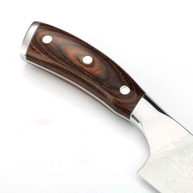 Damascus Leather Steel Kitchen Stainless Steel Kitchen Knife - Electryx