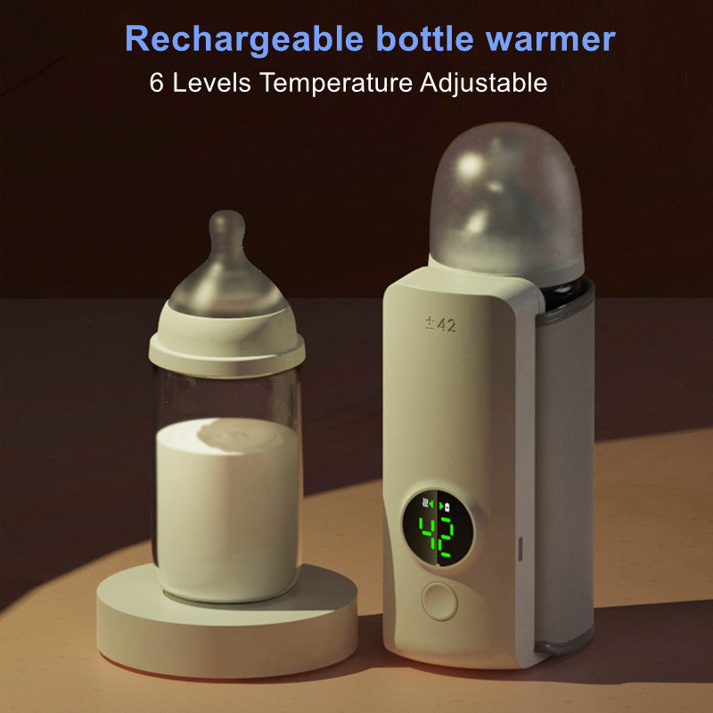 Portable Wireless Rechargeable Baby Bottle Warmer USB Charging And Heating Bag Portable Constant Temperature Milk Warmer Universal Bottle Insulation Sleeve - Electryx