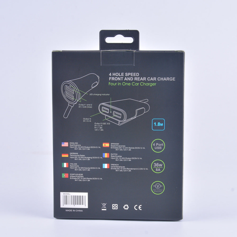 Four-port Charger Fast Car Charger Fast Charge - Electryx