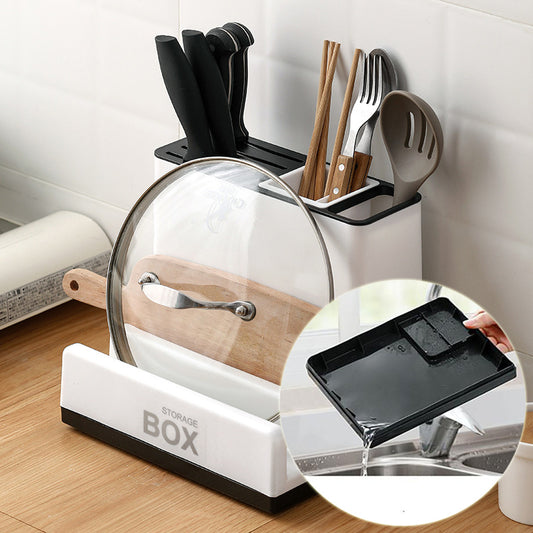 Tableware Storage Holders Kitchen Knife Plastic Storages Racks For Kitchen Convenience Cabinet Kitchen Gadgets - Electryx