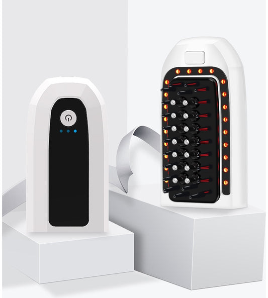 Peigne de Massage Électrique – Vibration Haute Fréquence & Lumière Rouge pour Soin du Cuir Chevelu - Electryx