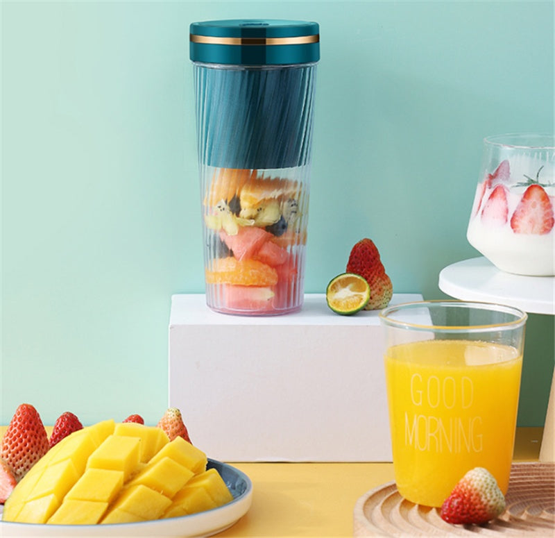 Portable Blender Mini Home Fruit Juicer Cup Wireless USB Electric Fruit Juice Machine - Electryx