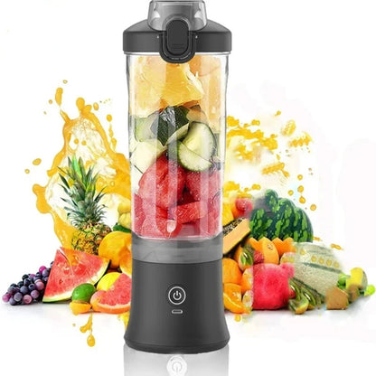 Portable Blender 600ML Electric Juicer Fruit Mixers 4000mAh USB Rechargeable Smoothie Mini Blender Personal Juicer Colorf - Electryx