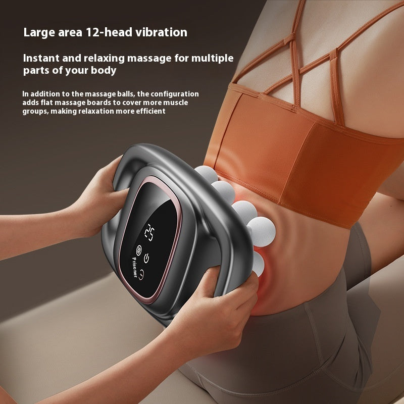 Pistolet de Massage 12 Têtes – Écran LCD HD, 30 Vitesses & 3 Modes Puissants - Electryx
