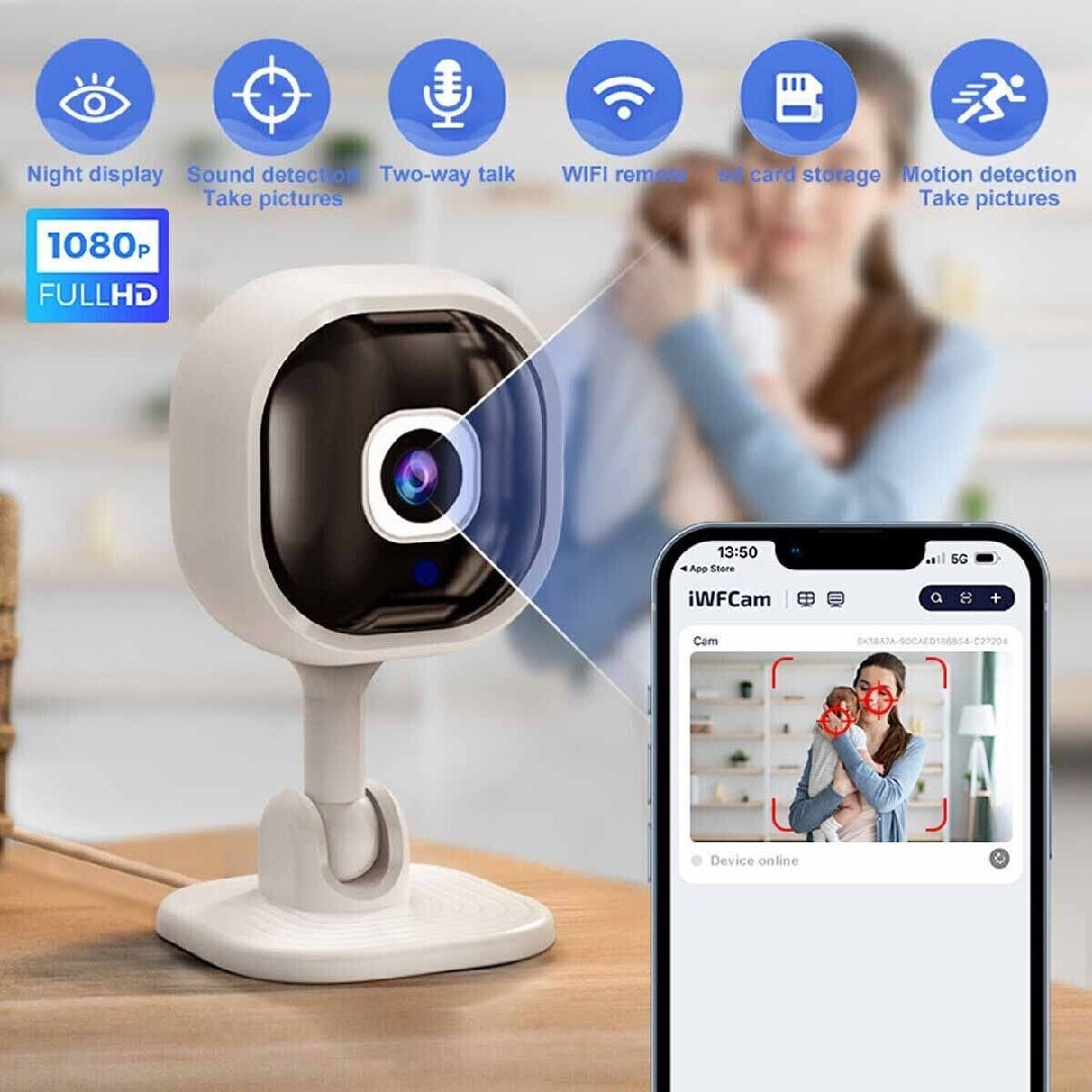 Mini Caméra Wi-Fi 1080P – Vision nocturne & audio bidirectionnel - Electryx