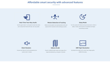 Caméra Wi-Fi IMILAB A1 – 2K HD, vision 360° & détection intelligente - Electryx
