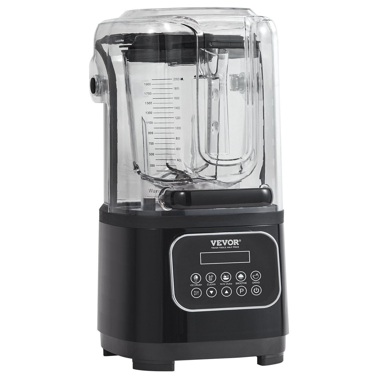 VEVOR Professional Blender With Shield, Commercial Countertop Blenders, 68 Oz  Blender Combo, Stainless Steel 9 Speed & 5 Functions Blender, For Shakes, Smoothies, Peree, And Crush Ice, Black - Electryx