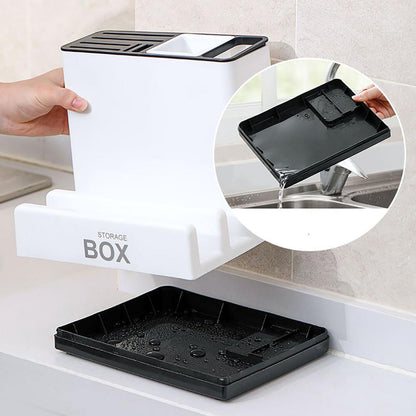 Tableware Storage Holders Kitchen Knife Plastic Storages Racks For Kitchen Convenience Cabinet Kitchen Gadgets - Electryx