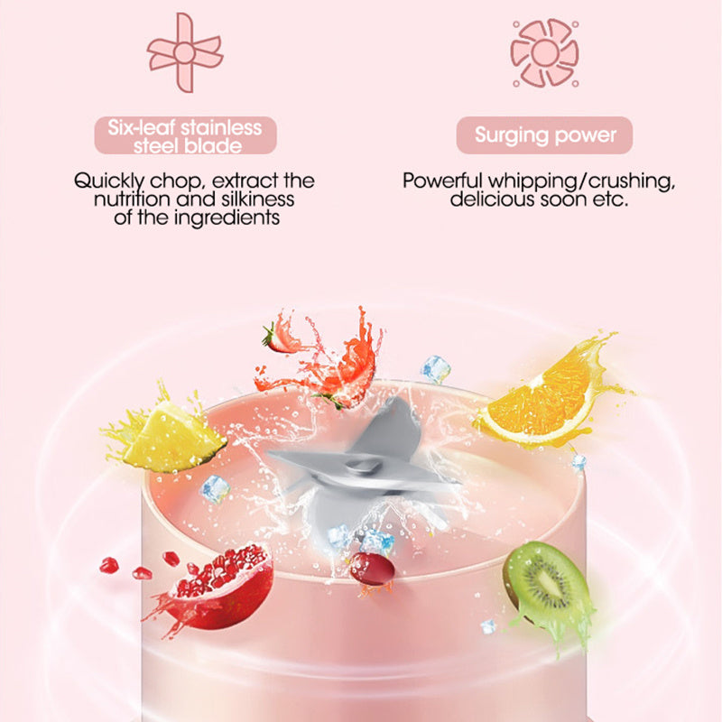 Multi-Function Portable Blender Electric Juicer Cup Sports Bottle Fruit Blender USB Rechargeable Smoothie Blender Fruits Juicer Extractor - Electryx