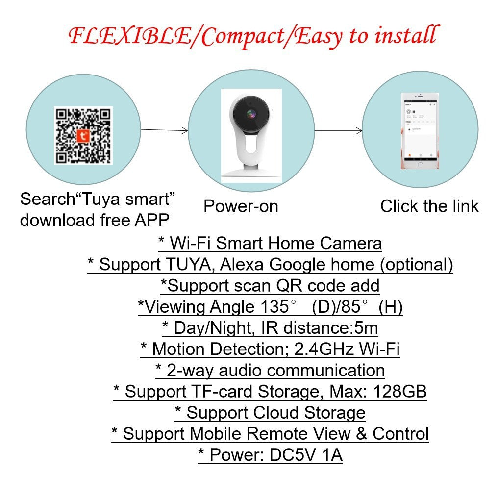 HD 1080p Smart Home IP Security Camera CCTV Camera - Electryx