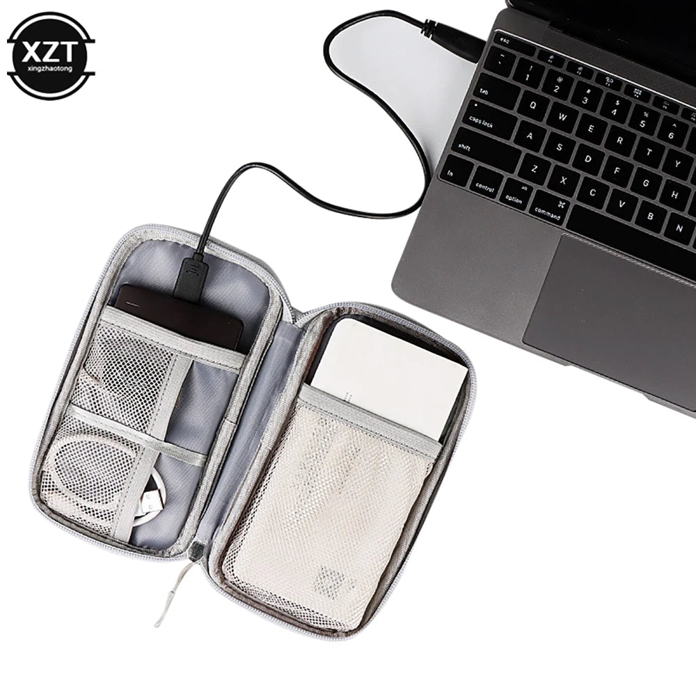 Portable 20000mAh Power Bank Bag External Battery Carrying Pouch for Charger, USB Cable, Hard Drive, Earphones - Electryx