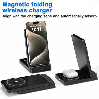 2025 Gift 2in1 Wireless Magnetic Charger Station for IPhone and Earphone - Electryx