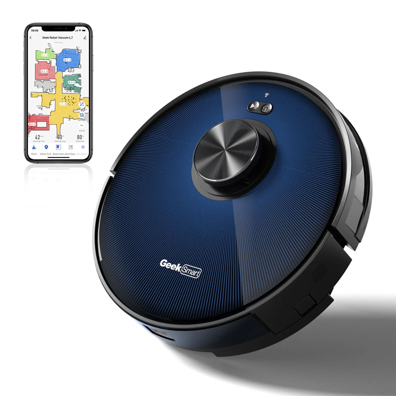 DB Geek Smart L7 Robot Vacuum Cleaner Mop LDS Navigation Wi-Fi Connected APP Selective Room Cleaning MAX 2700 PA for Hotels - Electryx
