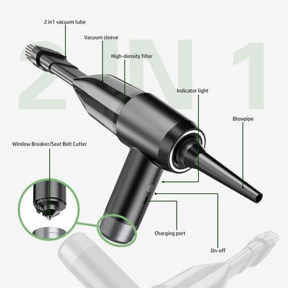 Hot Selling Safety Wholesale Portable Cordless Small Cleaner Rechargeable Mini Car Vacuum Cleaner - Electryx