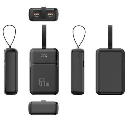 30000mah 65W Type C Battery Charger 5V 9V 12V 15V 19V 20V 5A 3A QC3.0 Portable Laptop Powerbank Usb c Notebook Power Bank 65W - Electryx