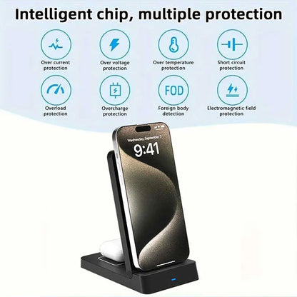 2025 Gift 2in1 Wireless Magnetic Charger Station for IPhone and Earphone - Electryx