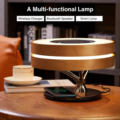 2024  Luxury Trending Product Tree Table Lamp Bt Speaker 10w Wireless Charger Beside Desk Lamp - Electryx