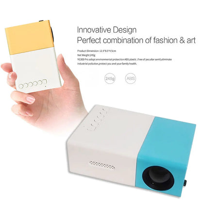 YG300 Portable Mini Movie Projector 1080P USB Audio Home Media Player Beamer Suitable For Outdoor Camping Drive-in Home Theater - Electryx