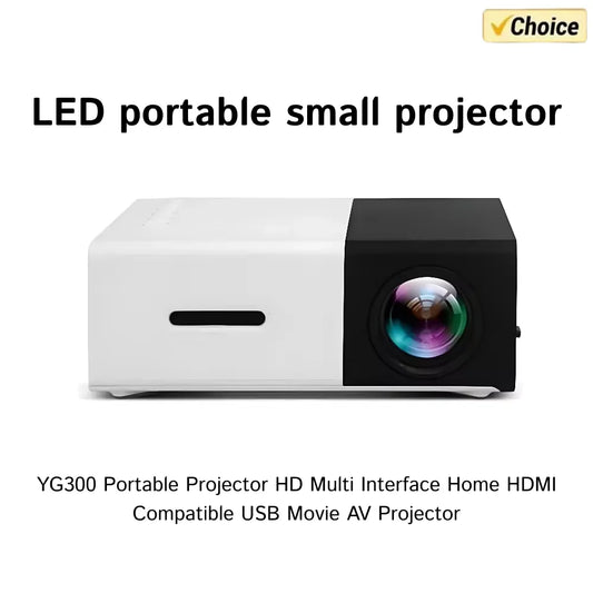 YG300 Projector Smart Home Theater HD Projector Portable Projector Mini Projector Mobile Phone Projection 1080 Outdoor Projecton - Electryx