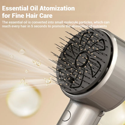 Electric Scalp Massage Comb Essential Oil Atomization Hair Care Spray Vibration Massage Hair Brush Hair Growth Anti Los - Electryx
