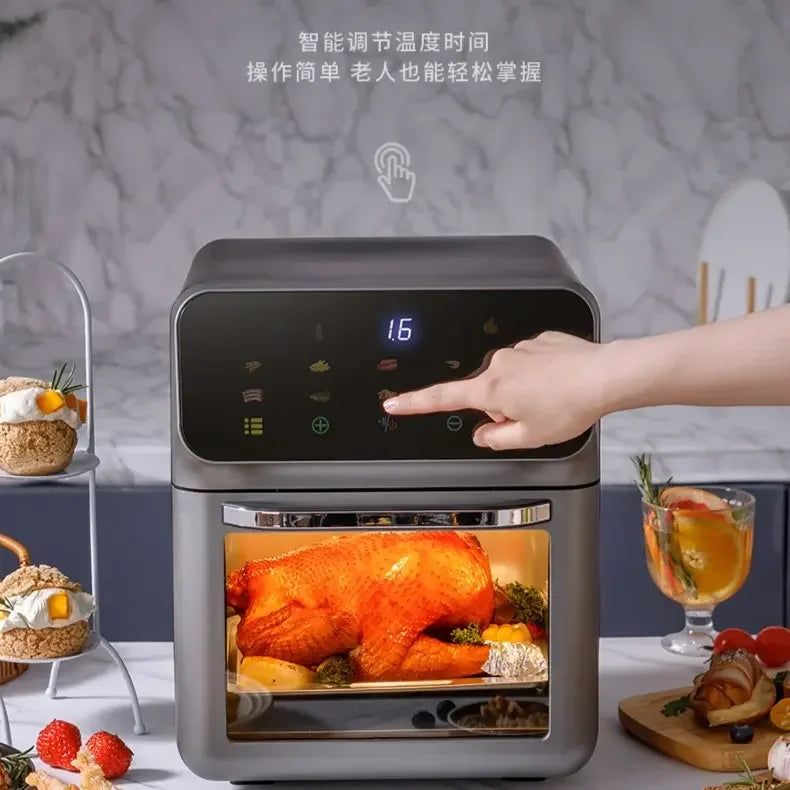 220V Amoi Air Fryer Upgraded Smart Large Capacity Oil Free Automatic No Flip Air Fryer AG - Electryx