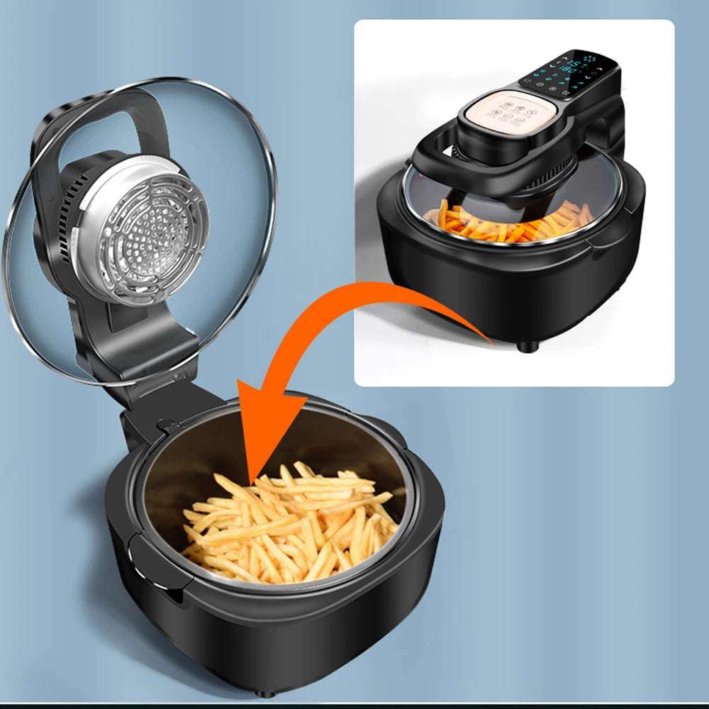 Multifunctional Home Air Fryer Without Oil Intelligence 6L Oven 220V 1100W LED Touch Panel Temperature Control Visual Air Frying - Electryx