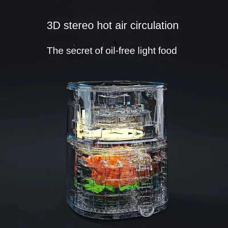 Air fryer, household high-capacity electric fryer, intelligent electric oven, fully automatic and multifunctional - Electryx