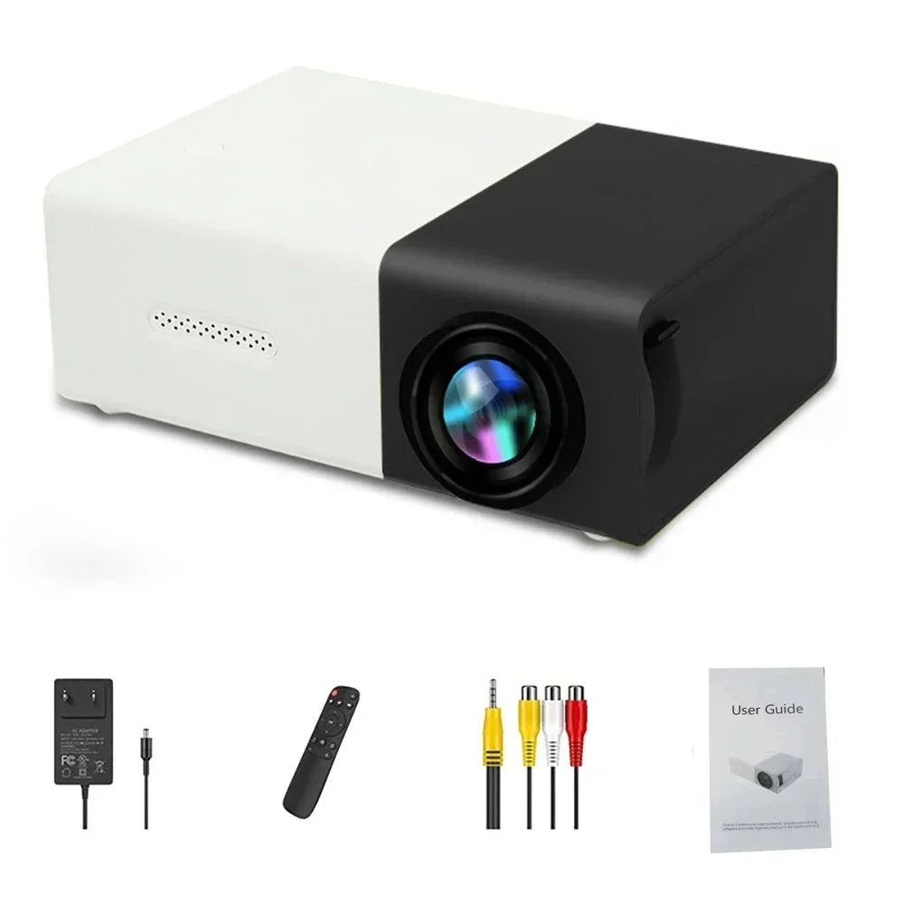 YG300 Projector Smart Home Theater HD Projector Portable Projector Mini Projector Mobile Phone Projection 1080 Outdoor Projecton - Electryx