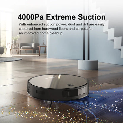 Robot Vacuum Cleaner Combo Mop,4000PA Suction Robotic,WiFi/Voice Control,Auto-Recharge,Pet Hair For Home Vacuum Cleaning Robot - Electryx