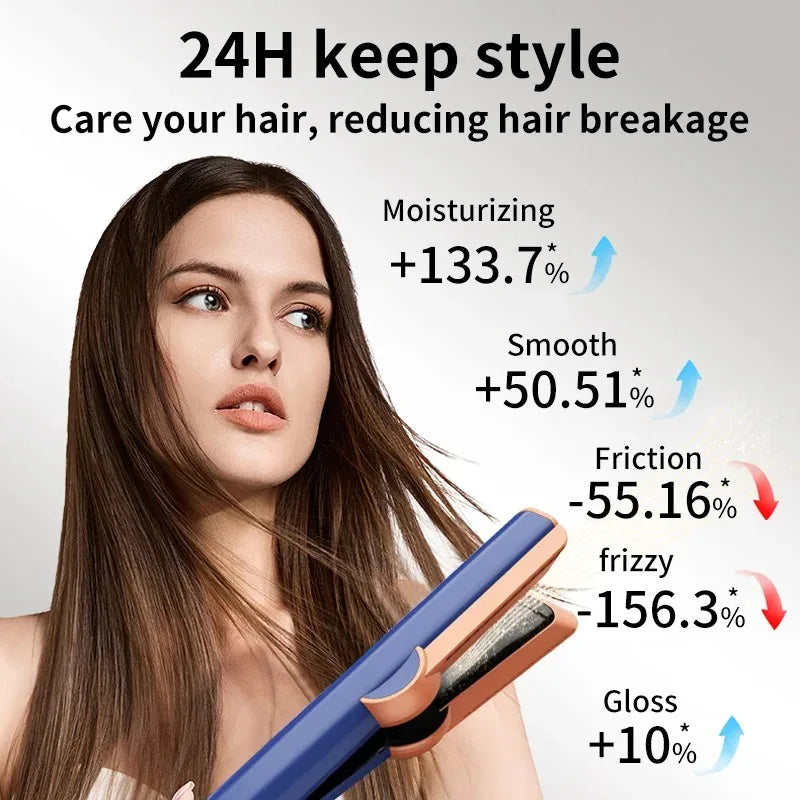 Airstrait Hair Straightener Hair Dryer Negative Ion Hair Styler Long-Lasting Styling Tool Negative Ions Mutli-Styler Blow Dryer - Electryx