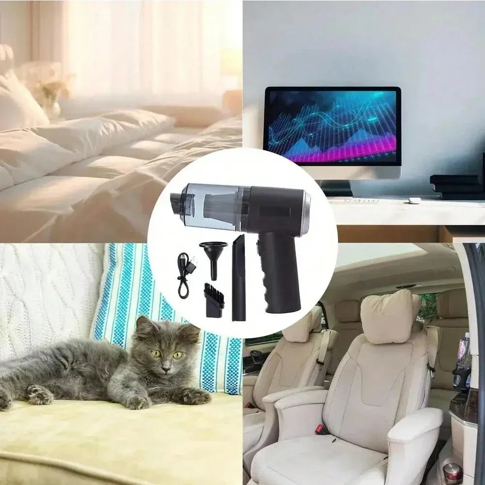 Aspiradora combinada de succión y soplado integrada 3 en 1, aspiradora doméstica con carga USB para coche pequeño - Electryx