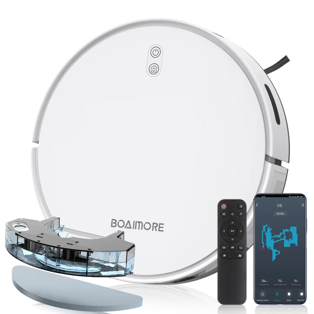 Robot Vacuum Cleaner Combo Mop,4000PA Suction Robotic,WiFi/Voice Control,Auto-Recharge,Pet Hair For Home Vacuum Cleaning Robot - Electryx