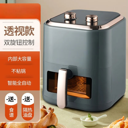 Visual Air Fryer, Large-capacity Household, Barbecue Oven, Multi-functional Integrated Electric Fryer Without Oil Fume - Electryx