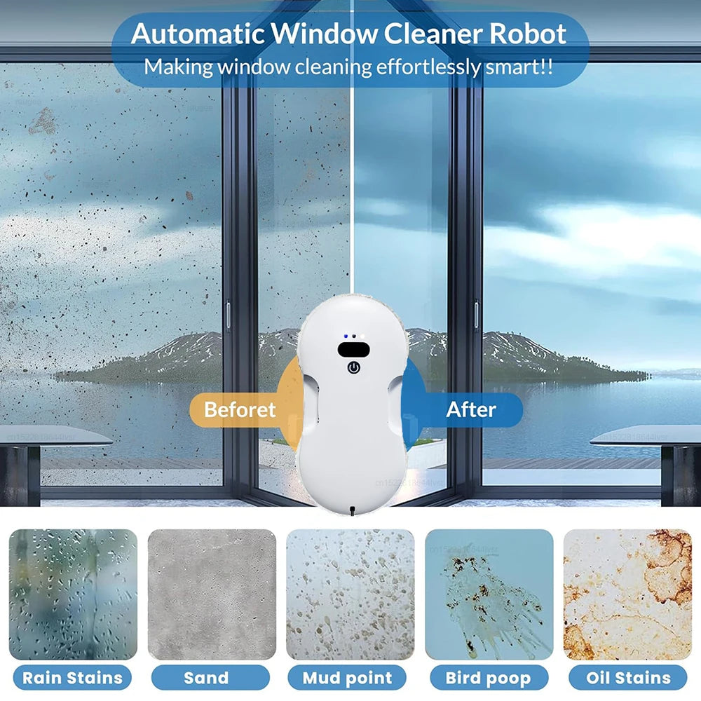 UPS Robotic Window Cleaner Intelligent Bidirectional Water Spray Window Washer Robot with Remote Control Glass Cleaning Robot - Electryx