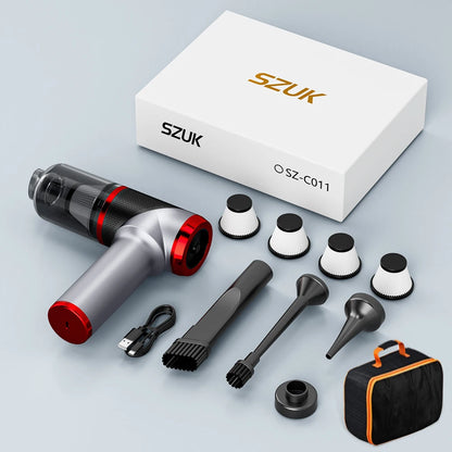 SZUK Car Vacuum Cleaner Strong Suction Wireless Mini Cleaning Machine Powerful Portable Handheld Cleaner for Car and Home - Electryx