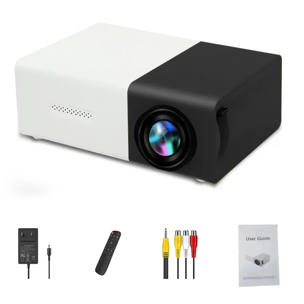 YG300 Projector Smart Home Theater HD Projector Portable Projector Mini Projector Mobile Phone Projection 1080 Outdoor Projecton - Electryx