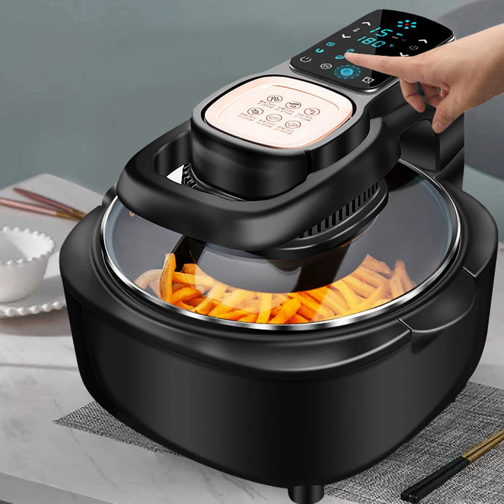 Multifunctional Home Air Fryer Without Oil Intelligence 6L Oven 220V 1100W LED Touch Panel Temperature Control Visual Air Frying - Electryx