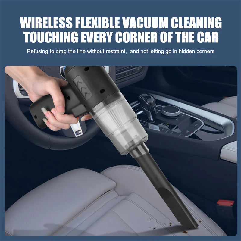 Car Hoover Suction Blowing All-in-one Wireless Large Suction Handheld Portable Mini Car Super Car Dust Blowing Car Cleaning Tool - Electryx