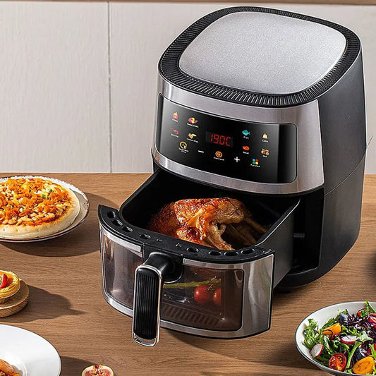8L air fryer can be seen at home 110V-220V intelligent air fryer multi-function fried chicken leg fryer without oil smoke - Electryx